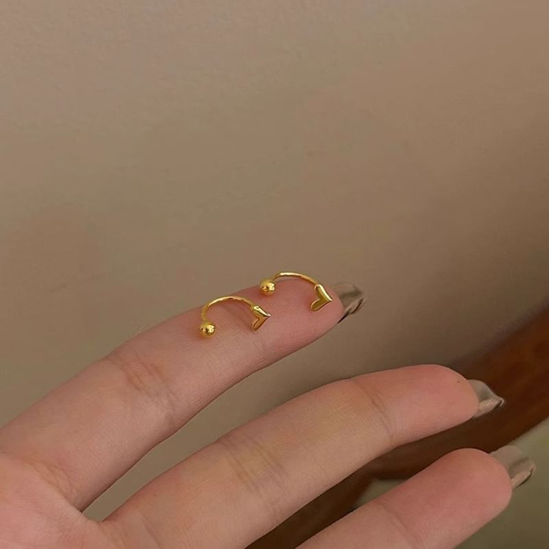 Heart Threader Earring Alloy