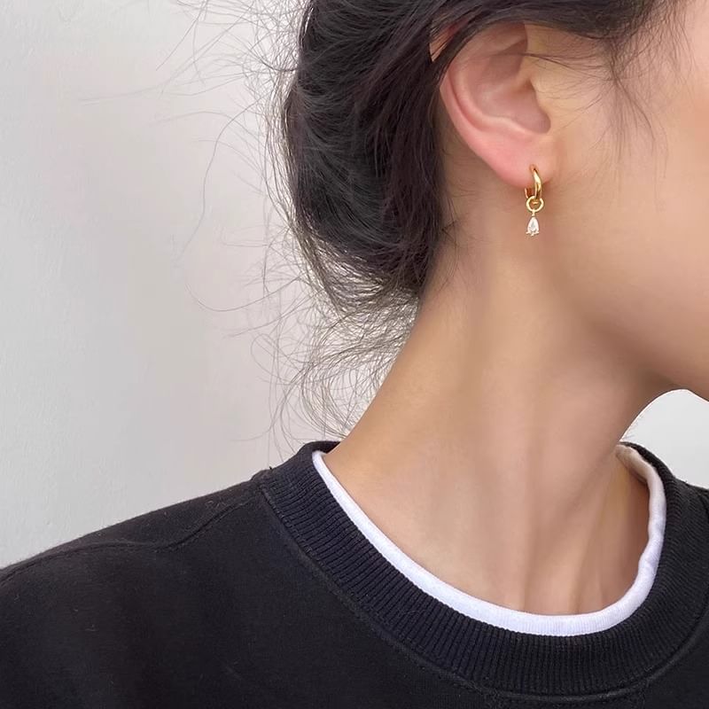 Rhinestone Drop Set of Alloy Huggie + Earring 3: