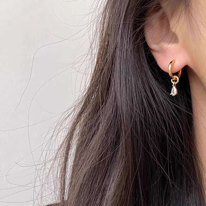 Rhinestone Drop Set of Alloy Huggie + Earring 3: