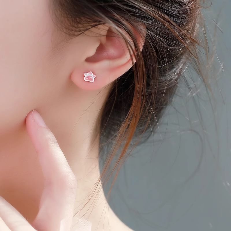 Ceramic Cat Paw Earrings