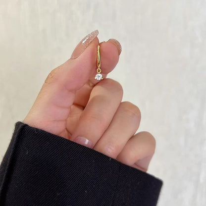 Earring Rhinestone Alloy Drop