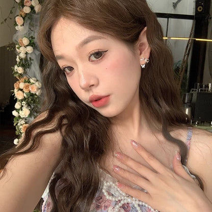 Earring Huggie Alloy Butterfly