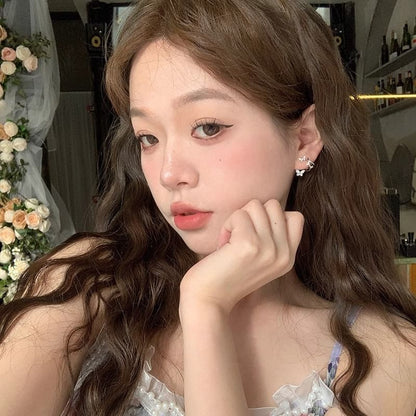 Earring Huggie Alloy Butterfly