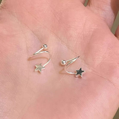 Ear Jacket Heart Bead Alloy Star /