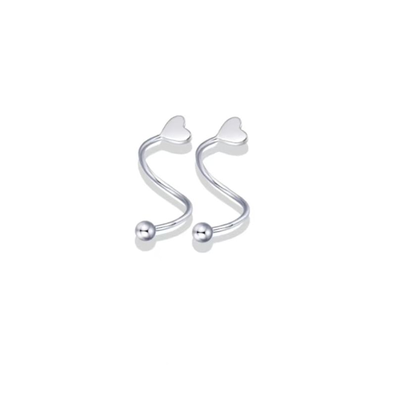 Ear Jacket Heart Bead Alloy Star /