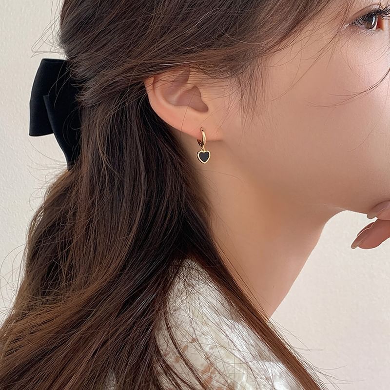 Earring Alloy Heart Drop