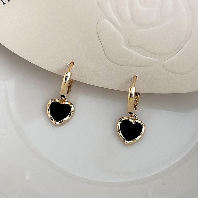 Earring Alloy Heart Drop