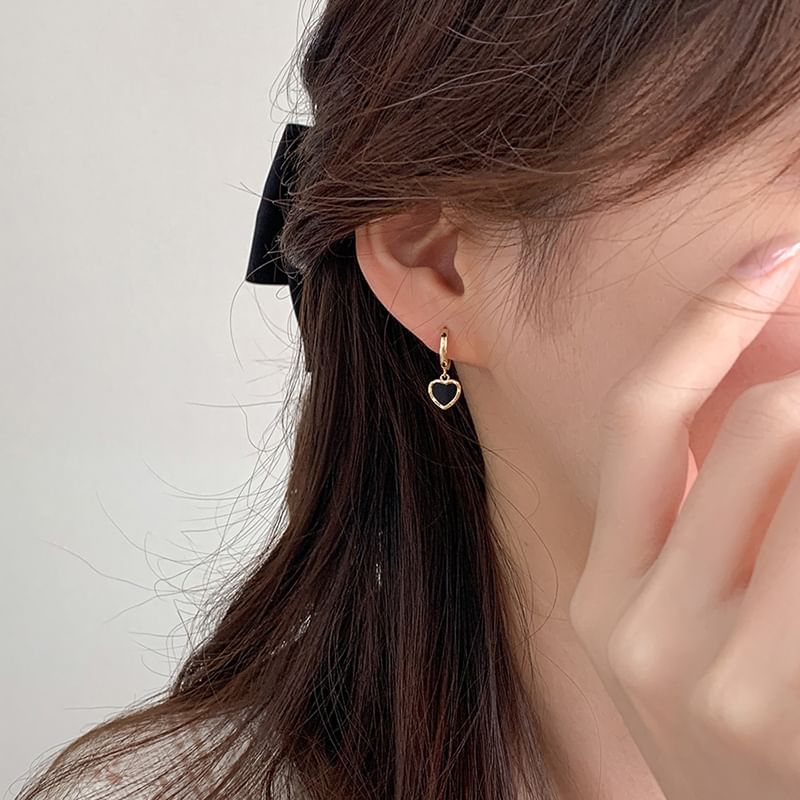 Earring Alloy Heart Drop