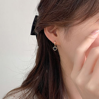 Earring Alloy Heart Drop