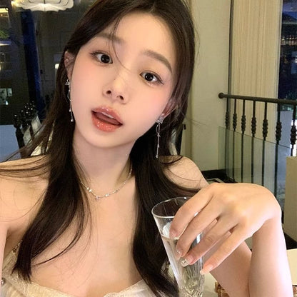 Alloy Dangle Butterfly Stone Earring Eye Cat Faux