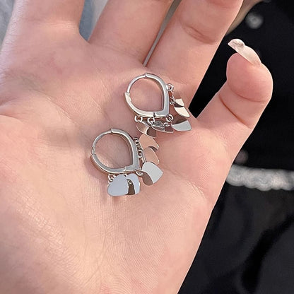 Earring Alloy Drop Heart