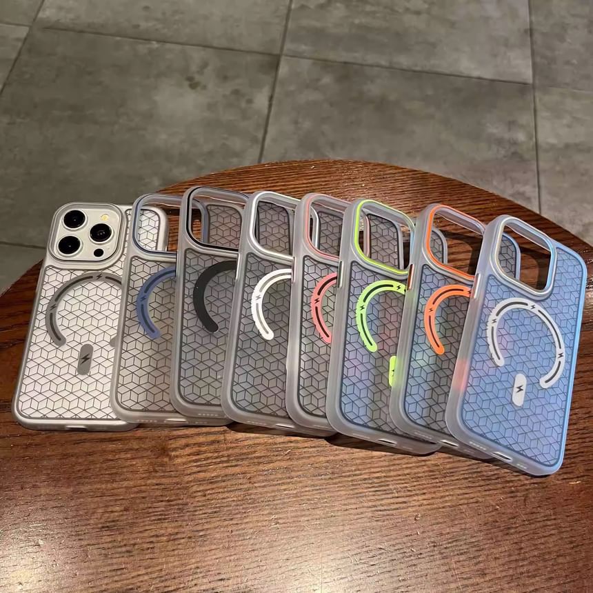 Case Magnetic (Compatible MagSafe) Geometric with Phone