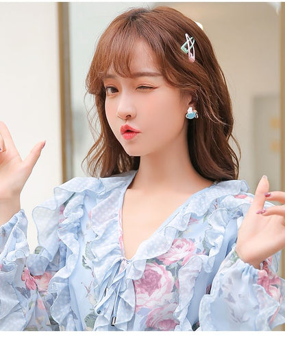 / Rabbit Designs ) Ear Stud Sterling Cuff Various Silver Earring Cartoon (