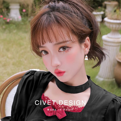 Box Earring Velvet Phantom Pumpkin Halloween + Jewelry