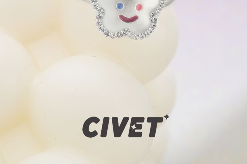 Smiley Flower Face Open Ring