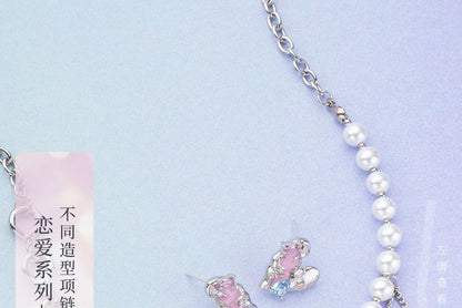 Stud Heart Silver Panel / Ear Cuff Earring Sterling