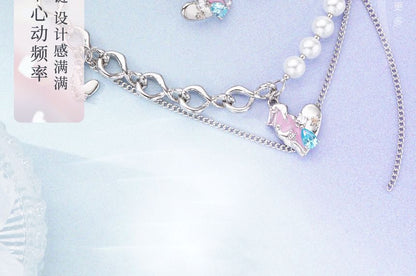 Stud Heart Silver Panel / Ear Cuff Earring Sterling