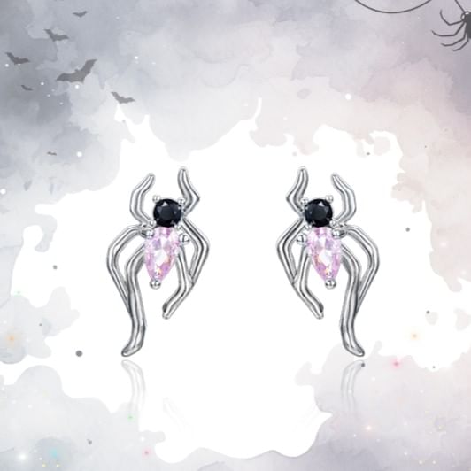 Stud Ear / Cuff Simple Earring Sterling Silver Spider