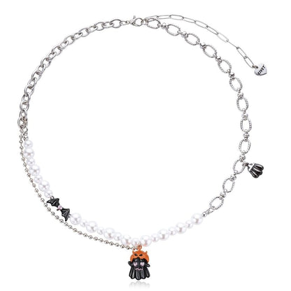 Pumpkin Halloween ChiropteraPearl Necklace