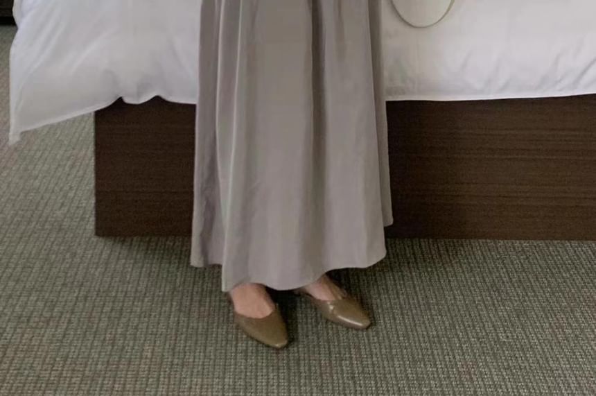 Long Sleeve Round Neck Ruched Cutout A-Line Maxi Dress