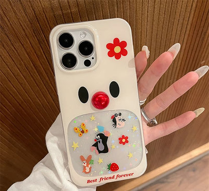Phone Adhesive Set Case Cartoon Decoration Bead /