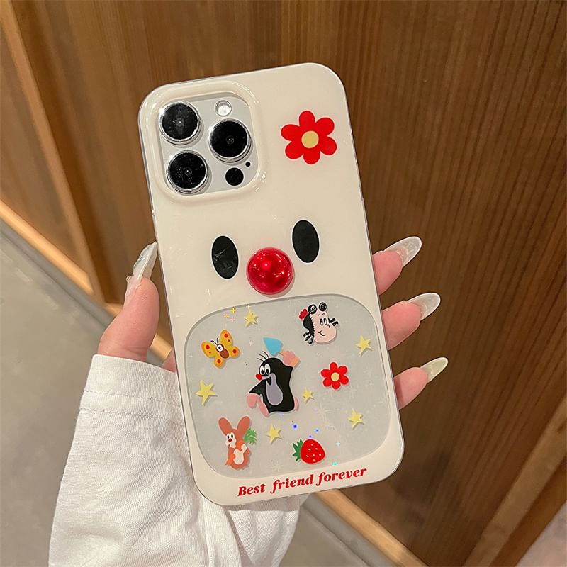 Phone Adhesive Set Case Cartoon Decoration Bead /