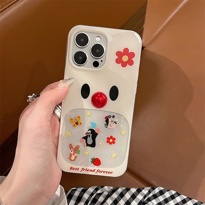 Phone Adhesive Set Case Cartoon Decoration Bead /