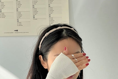 Headband Pearl Faux Knot