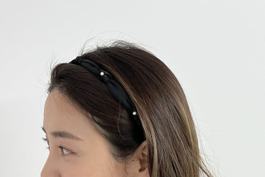 Headband Pearl Faux Knot