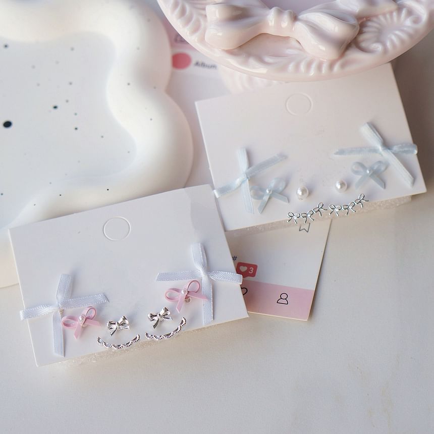 Earring Pairs: of Set Bow 3