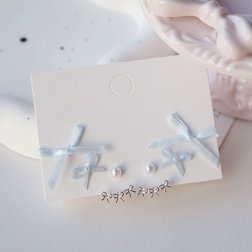 Earring Pairs: of Set Bow 3