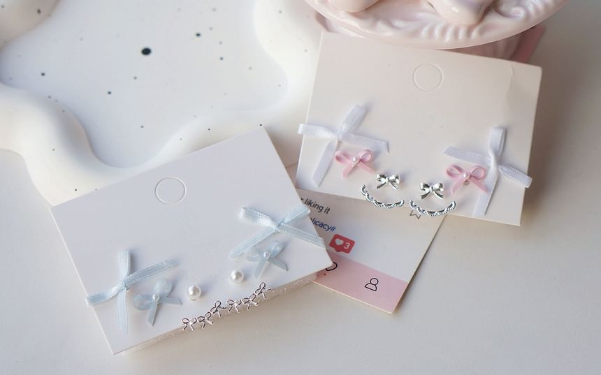 Earring Pairs: of Set Bow 3