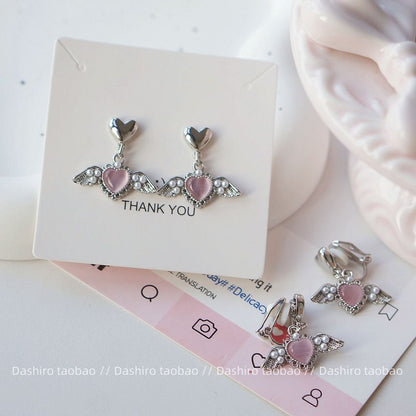 Heart Drop / Clip-On Earring Gemstone