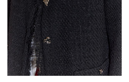 Plus Size Long Sleeve Ruffle Collar Plain Blouse