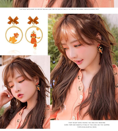 / Clip Earring On Fox Hoop