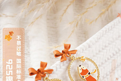 / Clip Earring On Fox Hoop