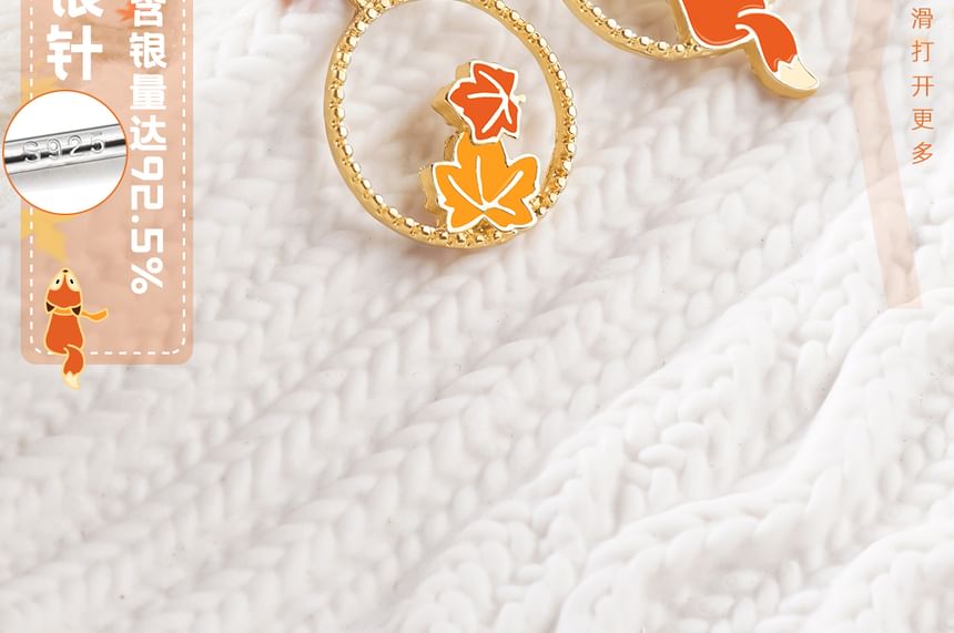 / Clip Earring On Fox Hoop