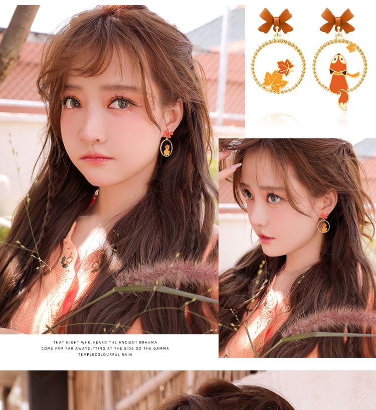 / Clip Earring On Fox Hoop