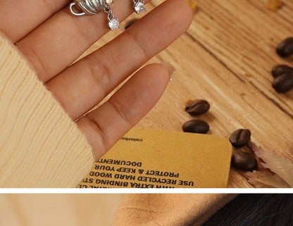 Coffee Clip On Stud Earring /