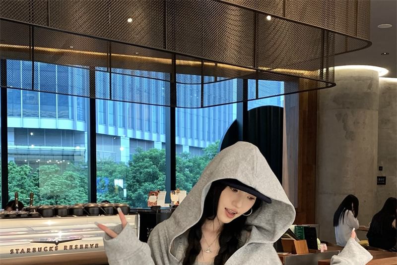 Puff-Sleeve Hoodie, Tank Top, and Pleated Skirt Set