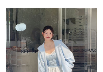 Plus Size Plain Bow Lace Trim Cami Top