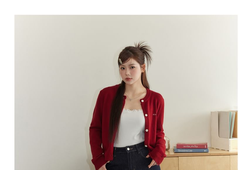 Plus Size Plain Lace Trim Camisole Top