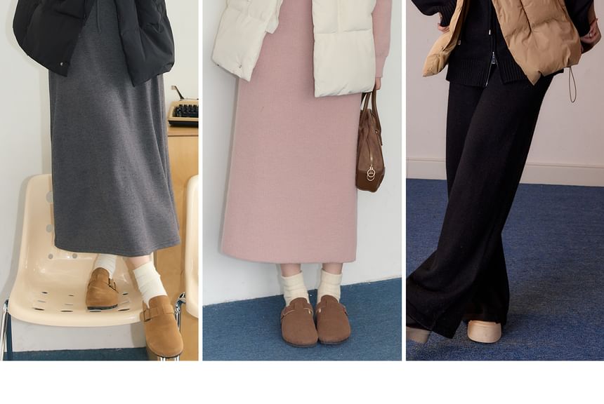 Plus Size Plain Zip Puffer Vest