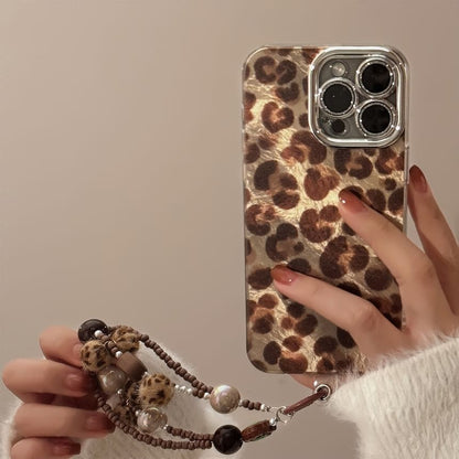 Phone Set Print / Strap Leopard Case