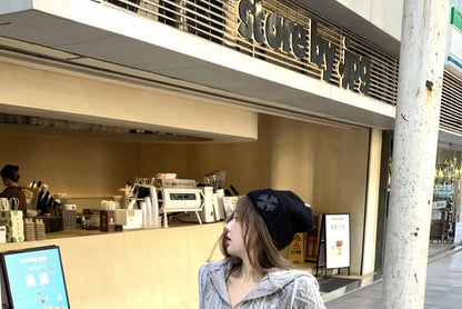 Cable-Knit Hooded Zip Cardigan / Hot Pants Set