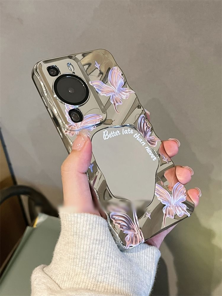/ Strap Case Phone Mirrored Butterfly Set