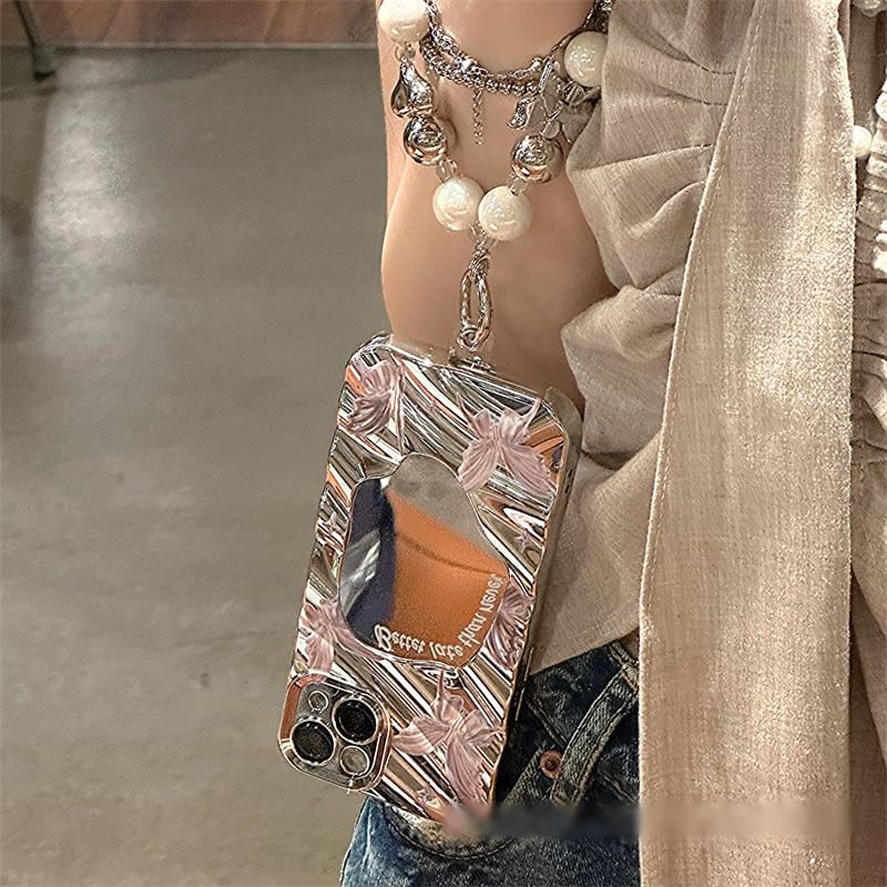 / Strap Case Phone Mirrored Butterfly Set