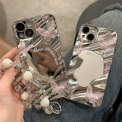 / Strap Case Phone Mirrored Butterfly Set