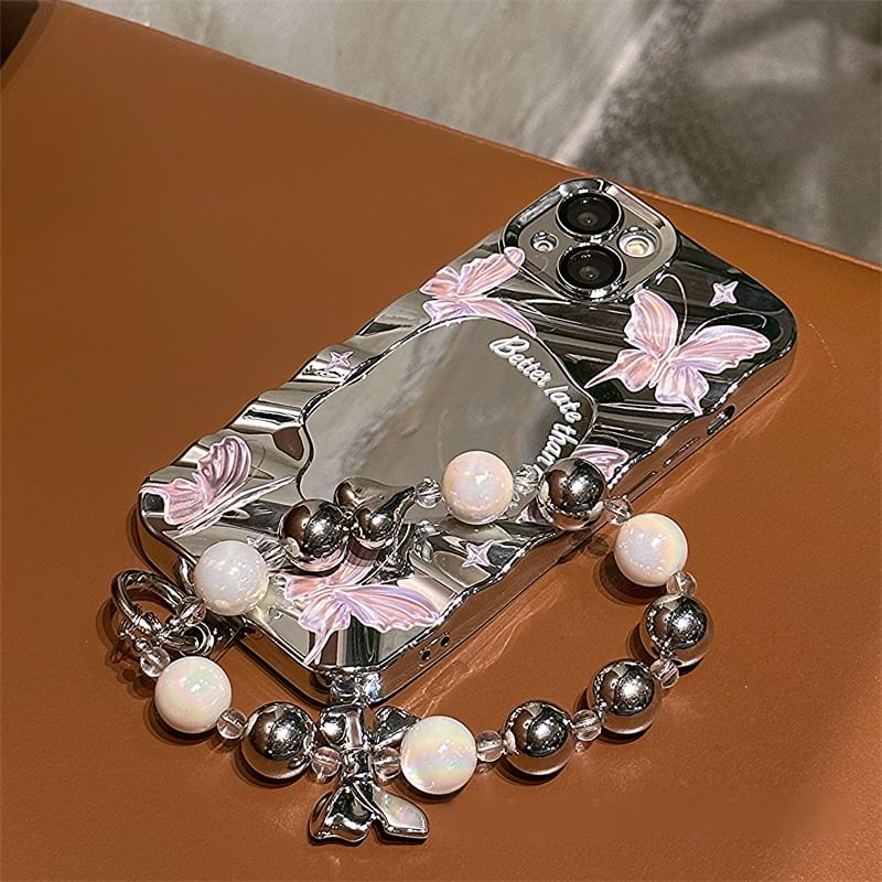 / Strap Case Phone Mirrored Butterfly Set