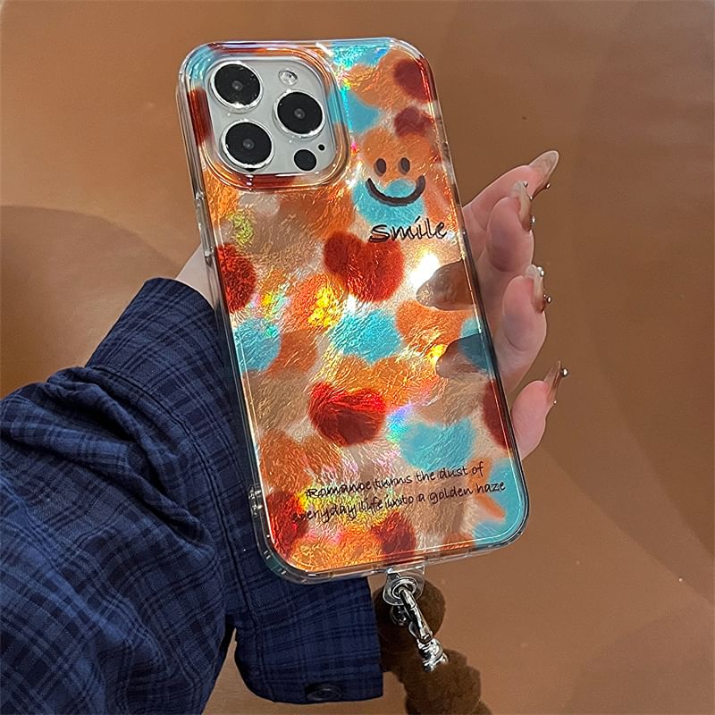 Pom Strap Phone / Smiley Case Set